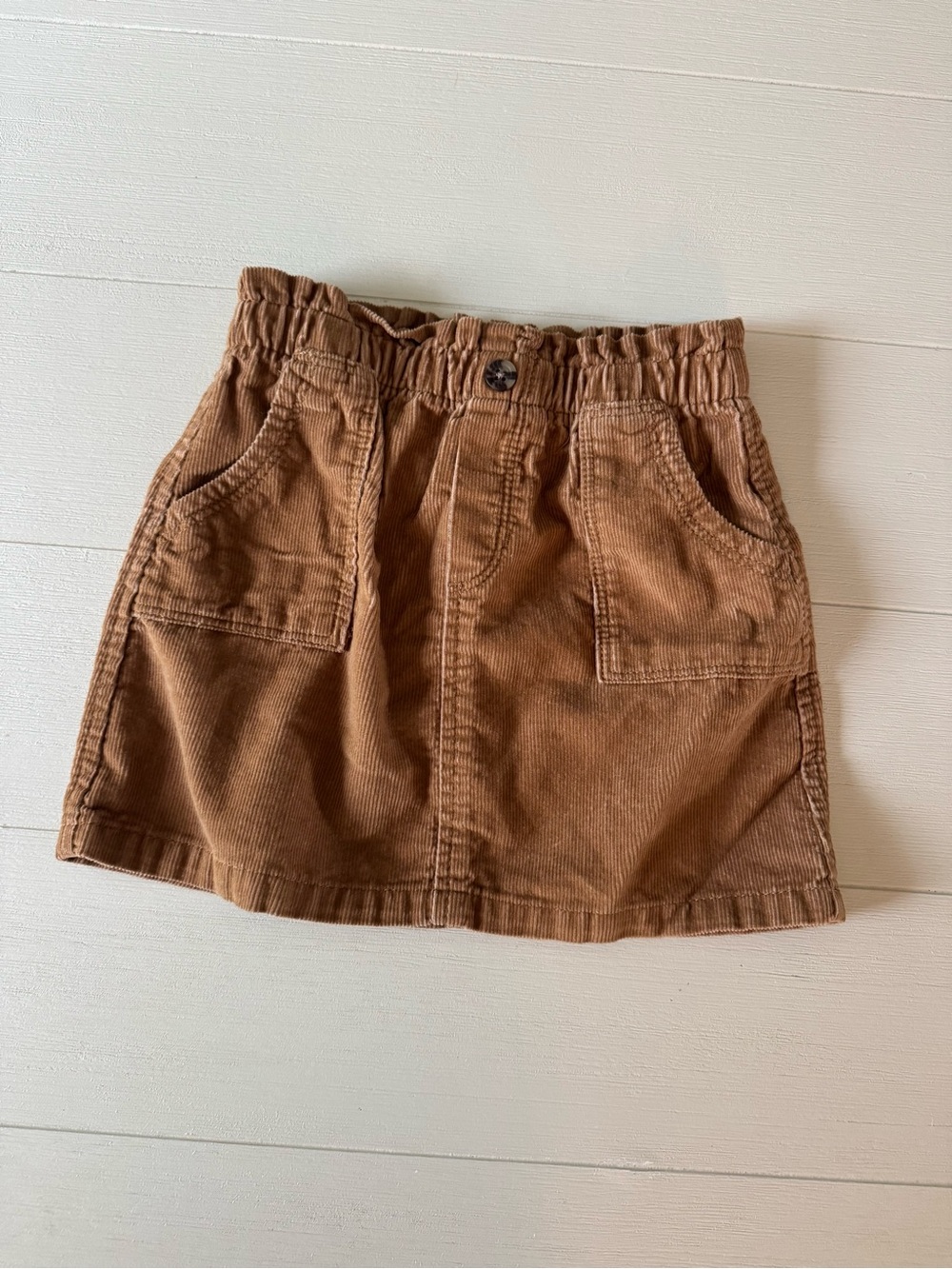 Old Navy Girls' Tan Corduroy Skirt with Pockets